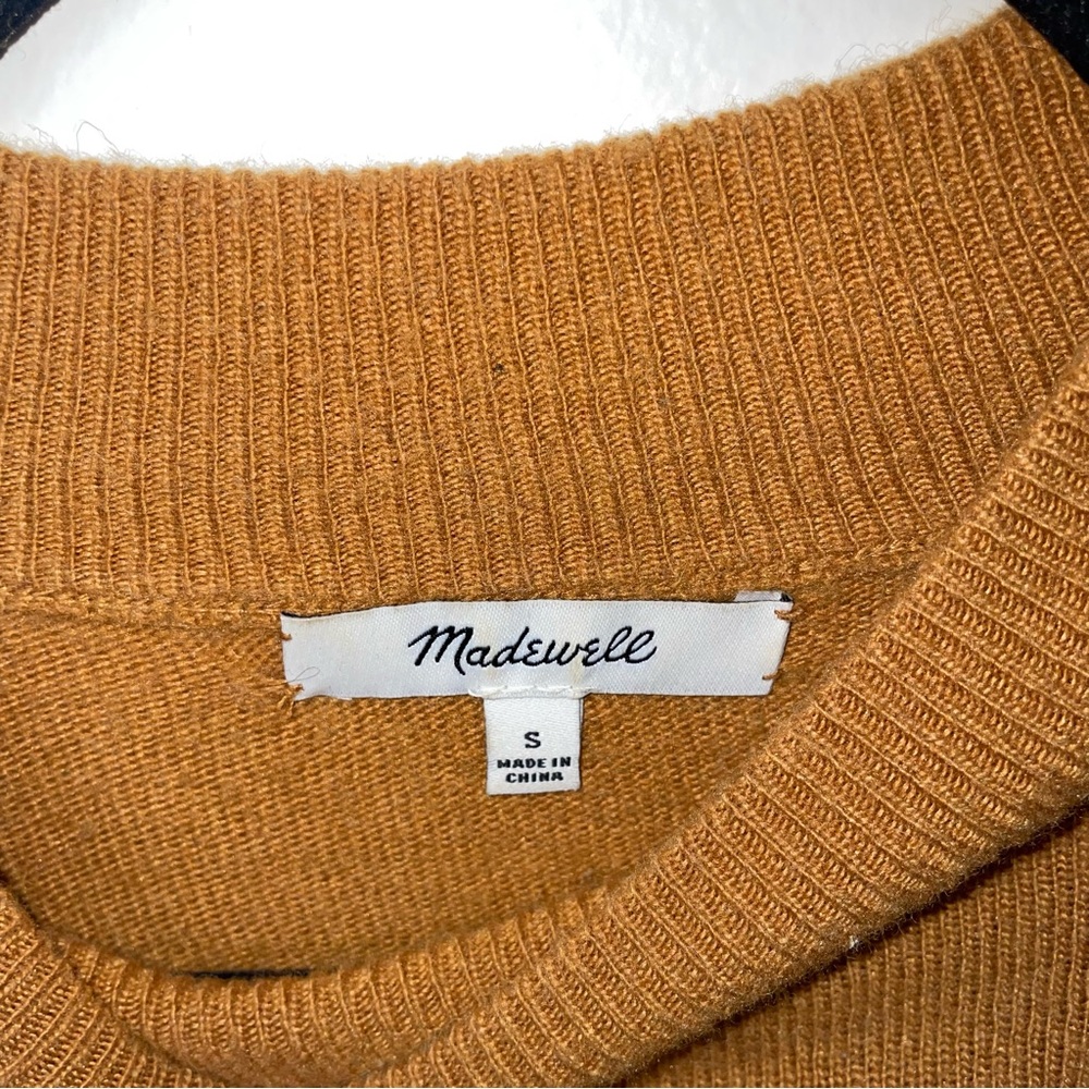 Madewell Ashbury Mockneck Sweater colorblock - Brown, Cream, and Navy - Picture 6 of 10
